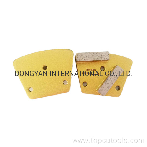 Concrete Floor Diamond Grinding Shoes Polishing Plate with 2 Segment